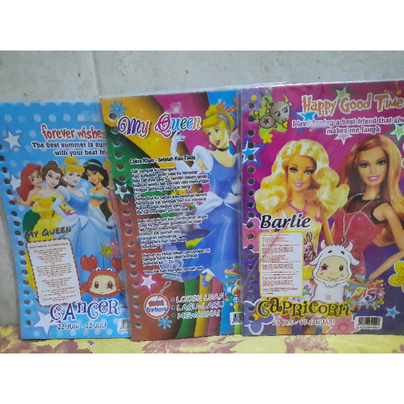 

Kertas isi binder karakter barbie/isi 25 lembar/ murah
