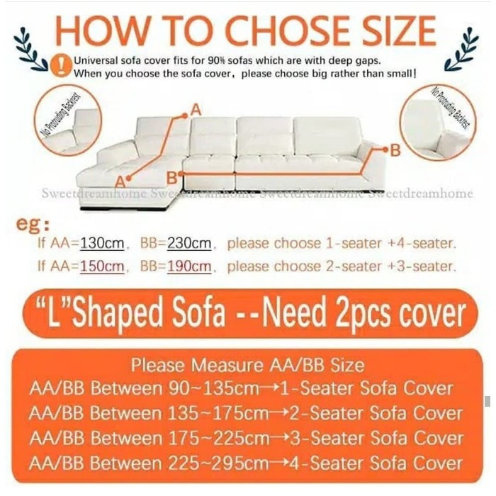 ETFELICEL Elastic Sofa Cover With Skirt / Sarung Sofa Alas Penutup Sofa Renda Elastis Polos Strecth