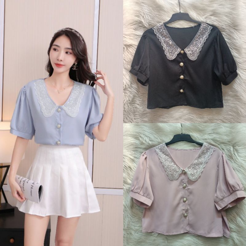 [ KEMEJA KOREA CROP]