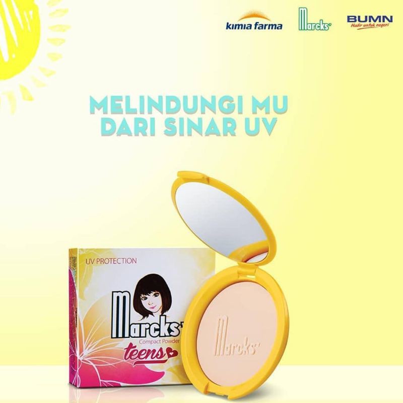 1 GRATIS 1 MARCKS' TEENS COMPACT POWDER FREE MARCKS TEENS REFILL khusus wajah sensitif