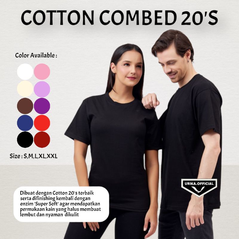 KAOS LANGSUNG DARI PABRIK - KAOS 20S /KAOS 20S /KAOS COTTON COMBED 20S /KAOS TEBAL