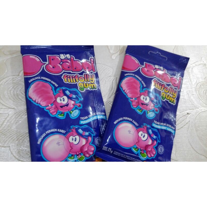 

BIG BABOL FILIFOLLY GUM 11 GRAM / BIG BABOL / PERMEN KARET / KEMBANG GULA / GULA KAPAS