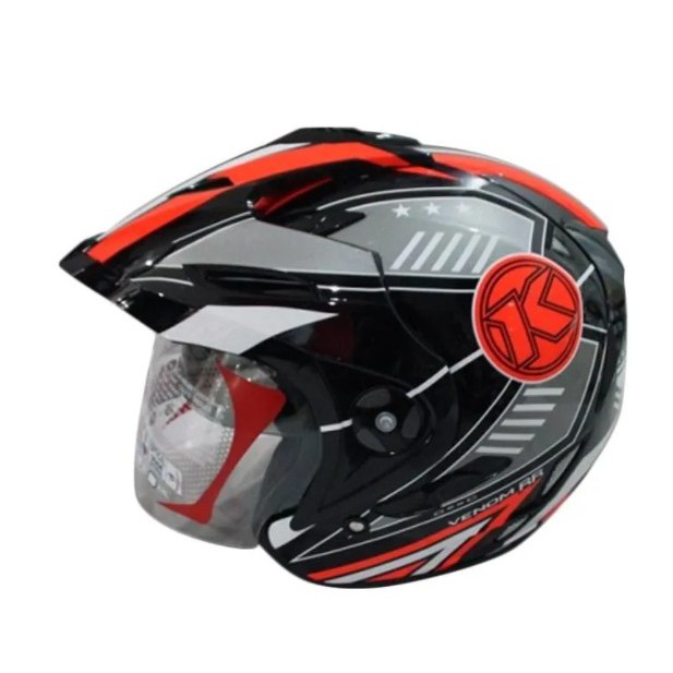 KYT Venom RR #4 Black Red Fluo