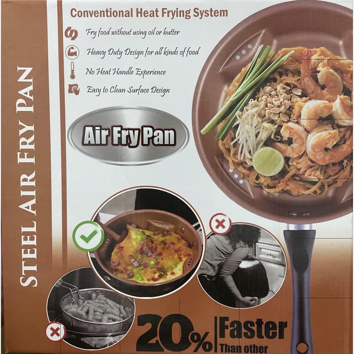 Air Fry Pan Menggoreng Tanpa Minyak / Conventional Heat Frying Sistem