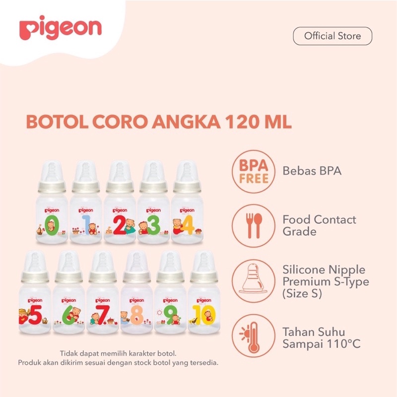 PIGEON Paket Hemat Botol Coro 120 ml Mix/Botol susu PROMO