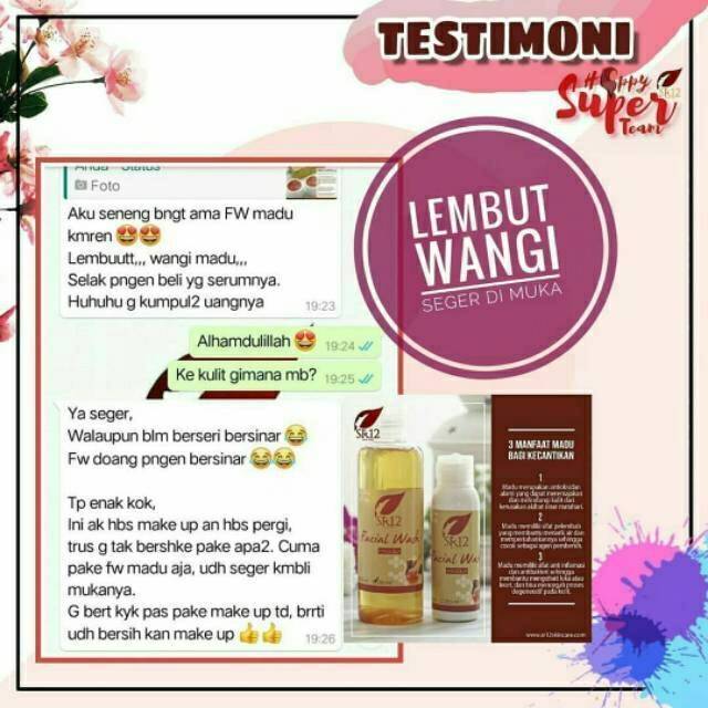 Facial Wash Madu SR12 | Facial wash honey sr12