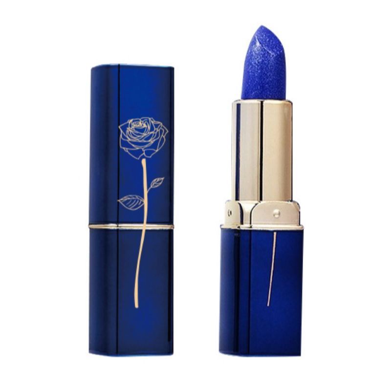 Medan Termurah Viral Longlasting Blue lipstick color changing Lipstik biru brubah warna lessxcoco