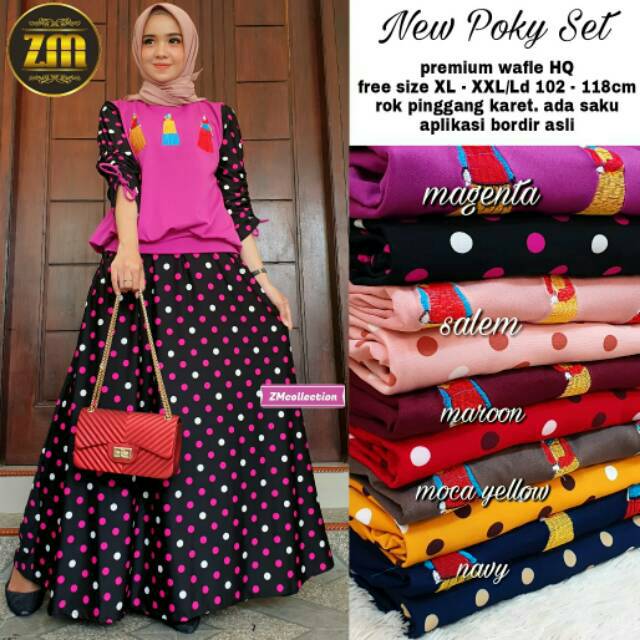 PROMO JUALAN BAJU  SETELAN  WANITA  ANAK REMAJA POLKADOT BY 