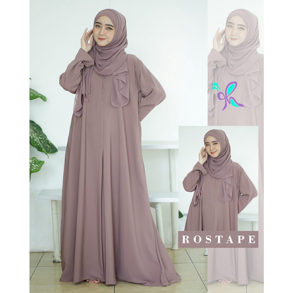 abaya WOLFIS syari muslim FASHION STYLE TERBARU basic polos