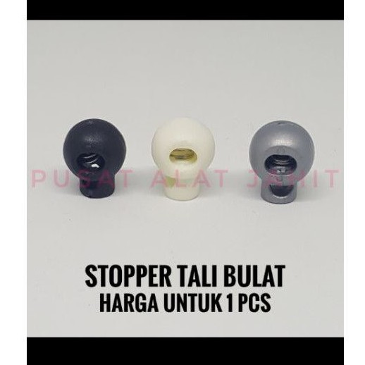 STOPPER TALI BULAT PER 1PC ALAT PENGATUR TALI KUR CELANA TALI TAS