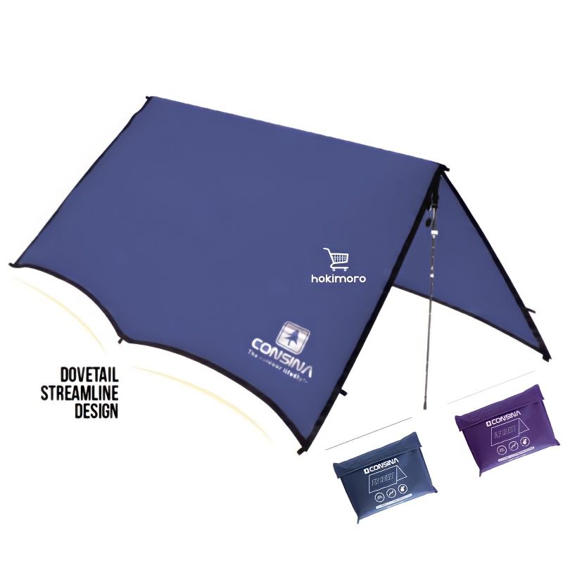FLYSHEET TIANG TENDA CONSINA UKURAN 2x3-3x3-4x3-6x4 METER-WATERPROOF UNTUK TENDA-SHELTER-BIVAK-Buscr