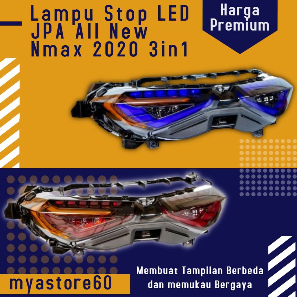 Lampu Stop LED JPA All New Nmax 2020 3in1 Stoplamp LED New Nmax 2020 Variasi Aksesoris Nmax 2020