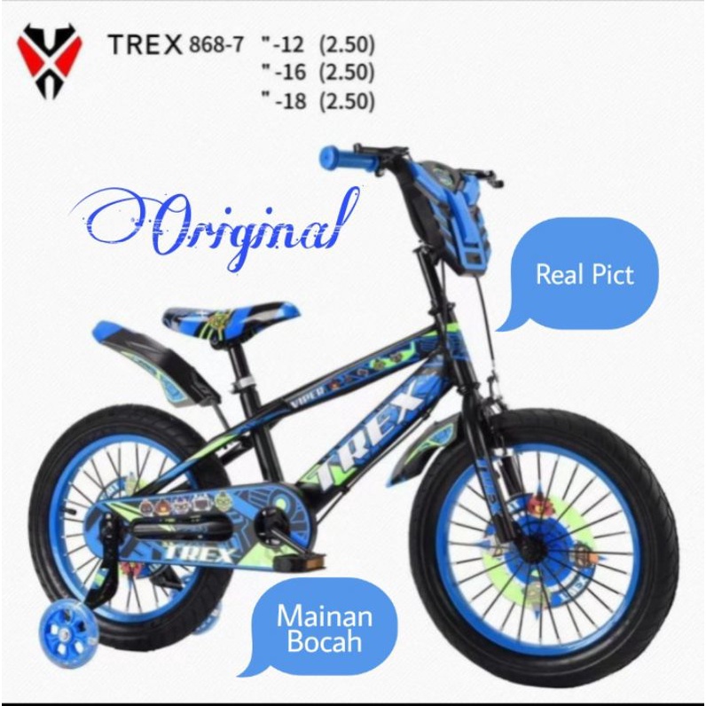 Sepeda Anak BMX Trex Viper 16 Inch Musik Lampu Ban Besar BMX 16 Trex Viper 868 Robot