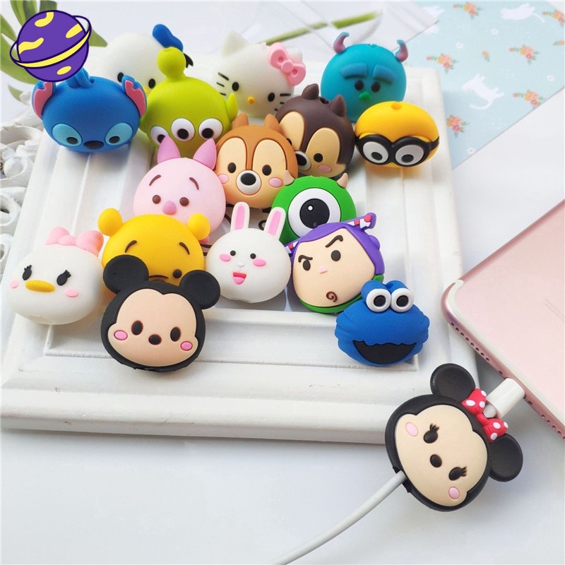 【COD】Cartoon Phone Cable Bit Anti-break Data Cable Line Head Protector Pelindung Kabel/ Cable Saver