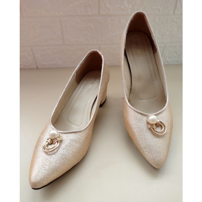 ST. MORITZ 781 GOLD SEPATU KERJA/ PANTOFEL