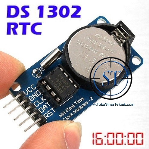 Kit DS1302 RTC Real Time Clock Module Jam RTC DS-1302 Battery Modul Pencacah Waktu Arduino Uno BB-41