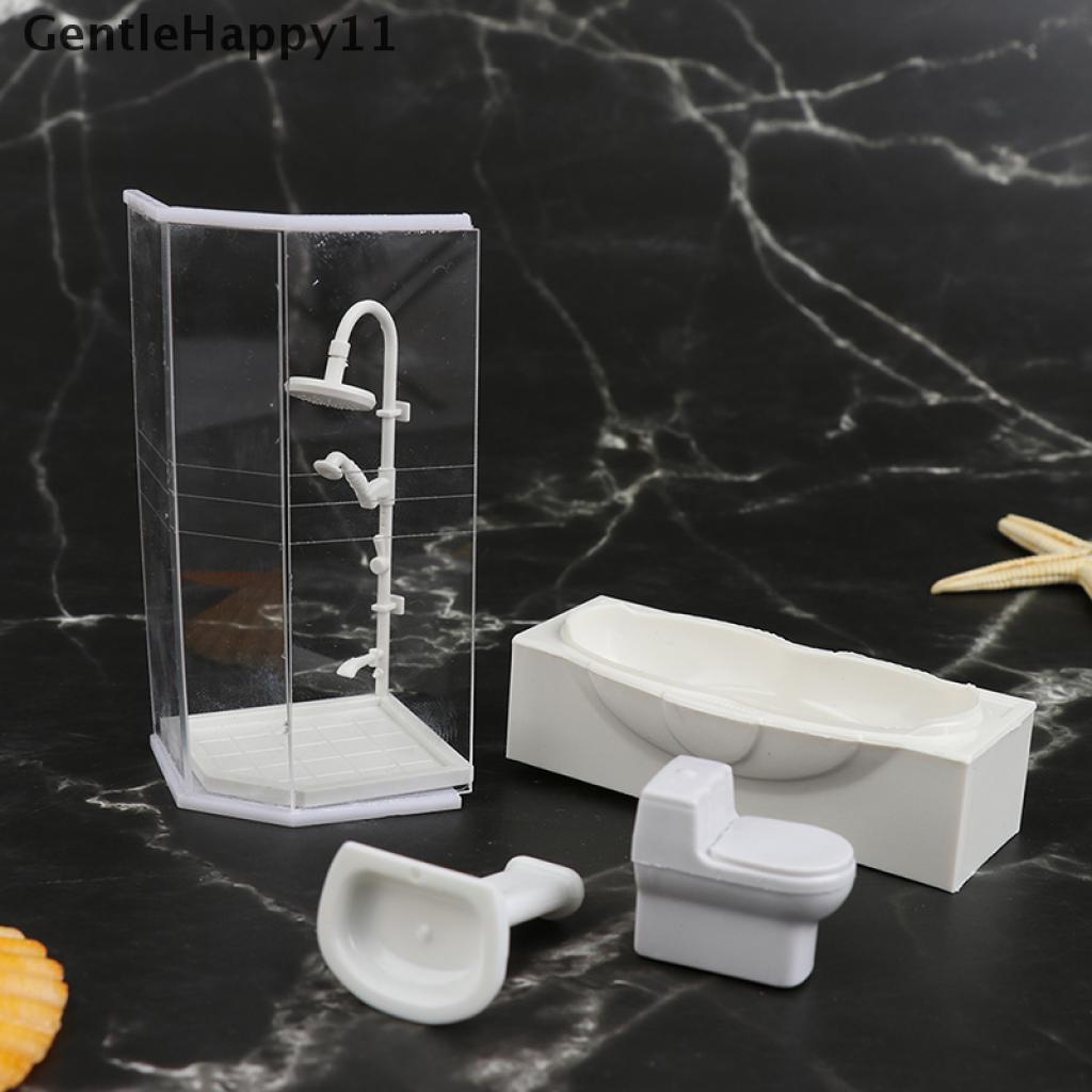 Gentlehappy Mainan Miniatur Bathtub / Wastafel / Toilet / Shower Kamar Mandi Skala 1: 25 Untuk Aksesoris Rumah Boneka