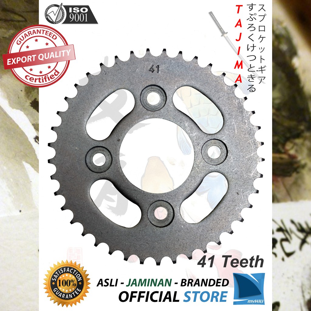 Gigi Tarik 30T ~ 45T HONDA Revo / Absolute / New / FI / Gir Belakang - Rear Sprocket Gear TAJIMA-428-41T