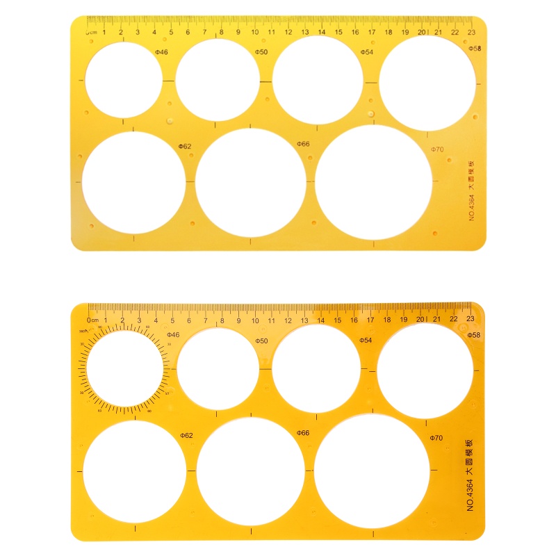 Mary K Resin Bulat Penggaris Template Geometris Gambar Stensil Alat Ukur Siswa