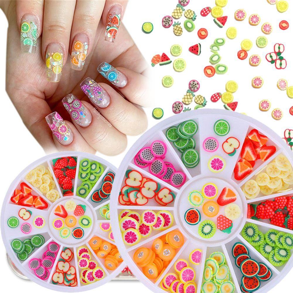 120pcs / set Stiker Berlian Imitasi Warna-Warni Untuk Nail Art