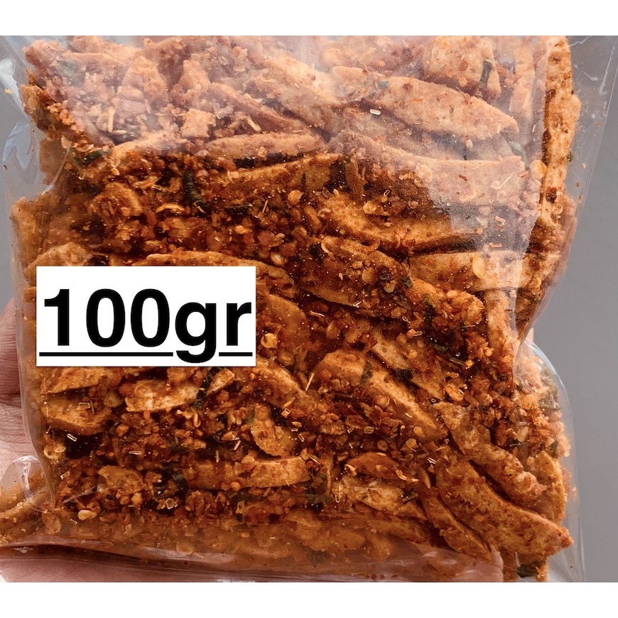 

[ Hayochips ] BASRENG PEDAS DAUN JERUK 100gram JELEGUR.ID TERMURAH TERBAIK SNACKS PEDAS