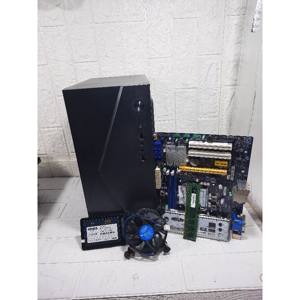 Cpu Rakitan Core i5 3470 3.3Ghz Ram 4Gb Ssd 128Gb Motherboard H61 Foxcon Windows10