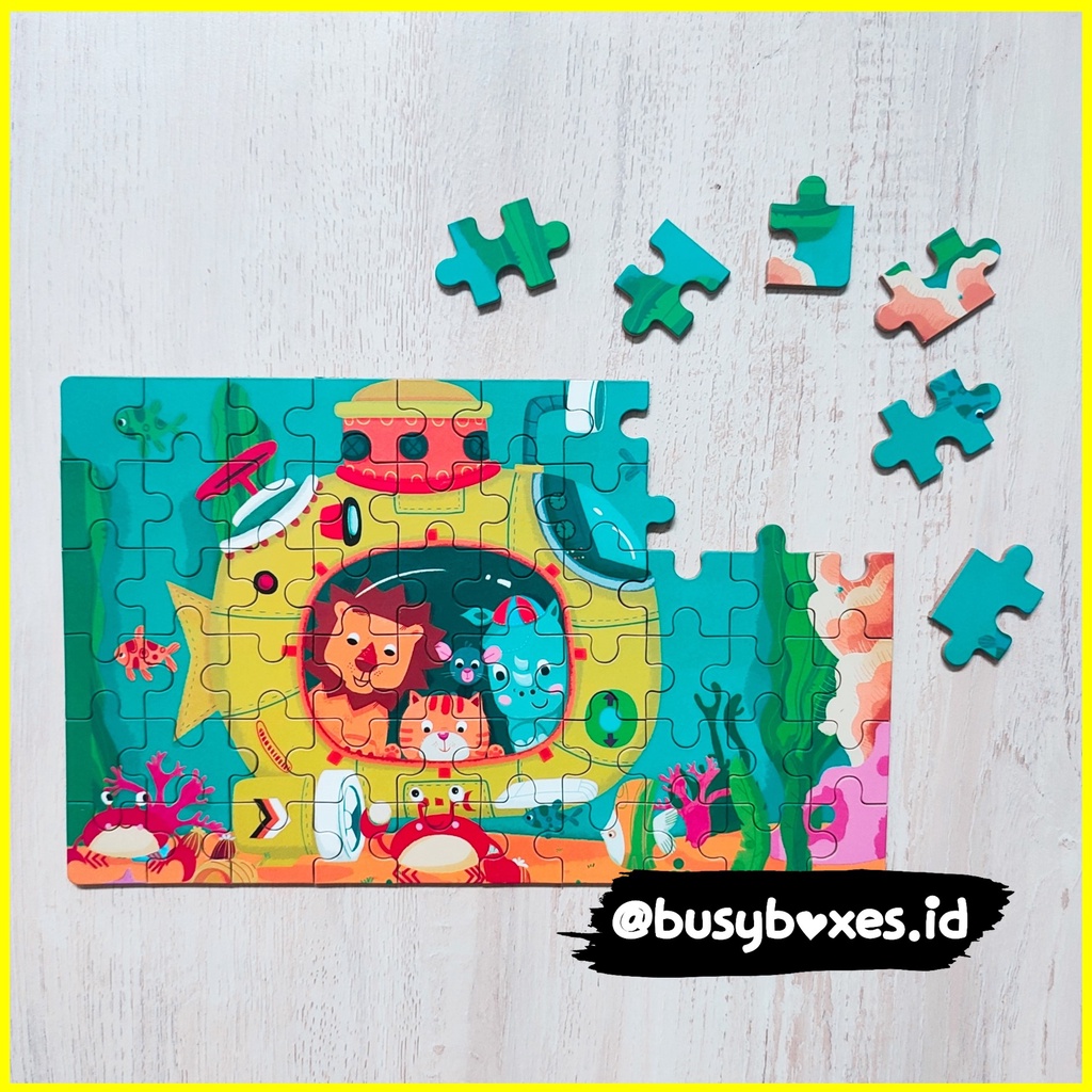 [busyboxes.id] Mainan Edukasi Puzzle Kayu 60 Keping Seri Kapal Selam