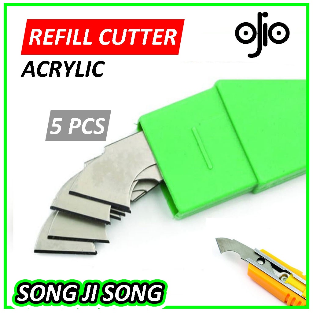 

Refill Mata Pisau Cutter Akrilik / Refill Cutter Acrylic Pemotong Mika Acrylic - 5Pcs