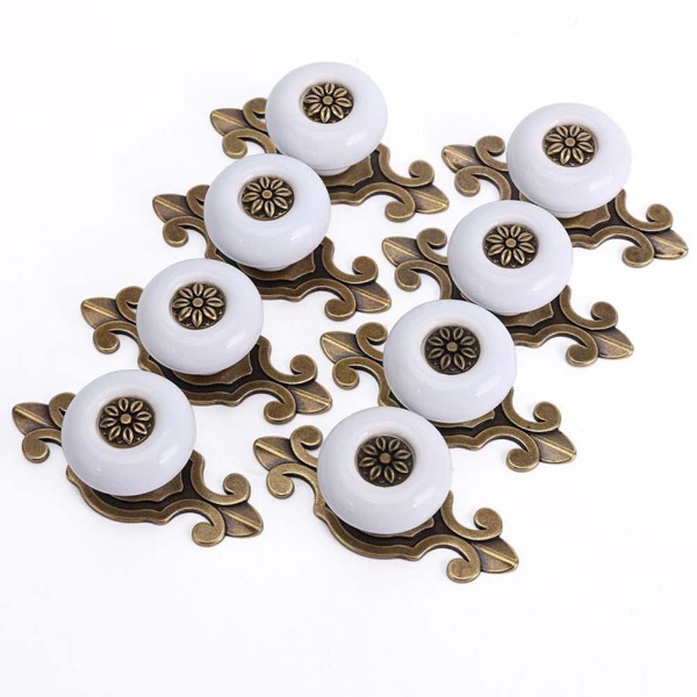 [Elegan] Knob Pintu 2per4/6pcs Vintage Kabinet Lemari Pakaian Zinc alloy Pegangan Laci