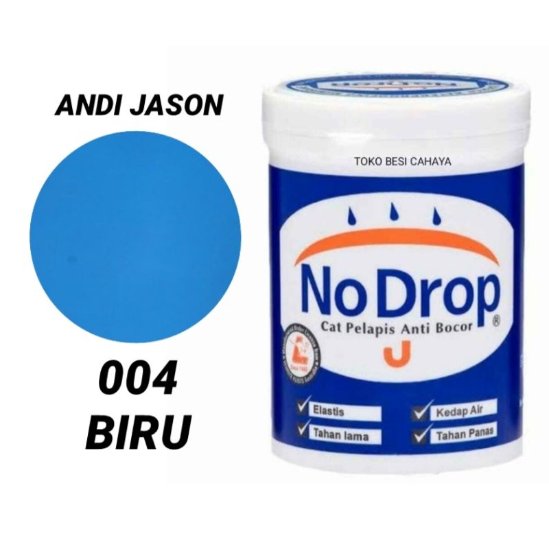 CAT NO DROP PELAPIS ANTI BOCOR NO 004 BIRU KEMASAN 4 KG CAT WATERPROFING NO 1 DI INDONESIA