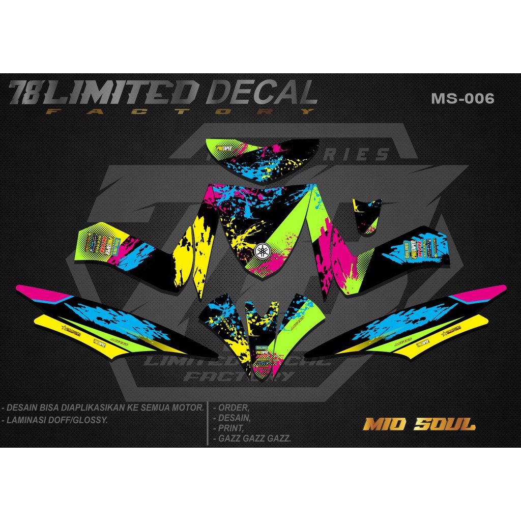 Sticker Decal Full Body Mio Soul - Sticker Decal Full Body Mio Soul Desain Racing.