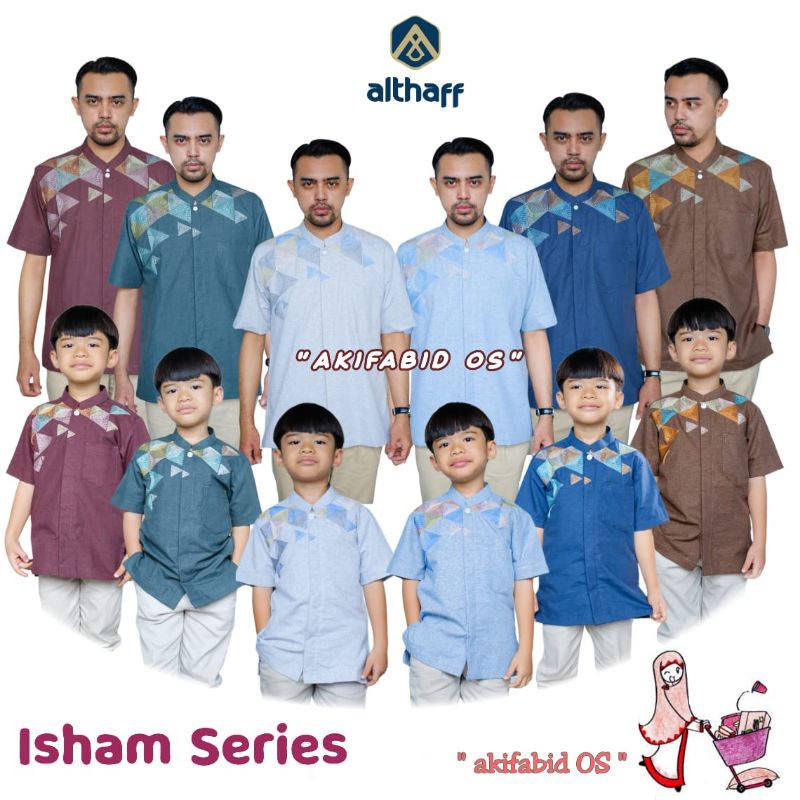 -akifabidOS- Koko ALTHAFF seri ISHAM Koko couple ayah anak Koko seragam ayah anak Koko sarimbit ayah