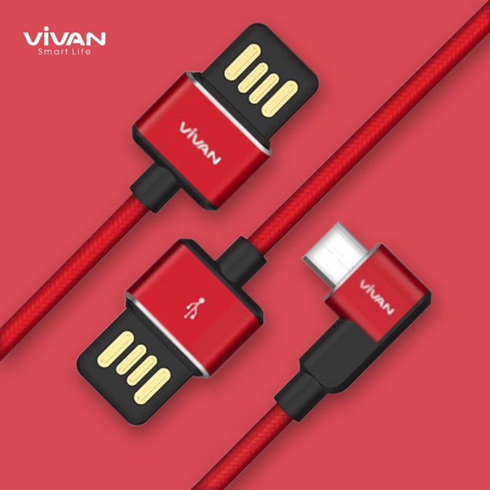 Kabel Data Micro USB Android VIVAN BWM100 2.4A - 1M