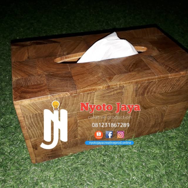 Tempat Tisu Kayu Jati Unik / Tempat Tisu Elegan