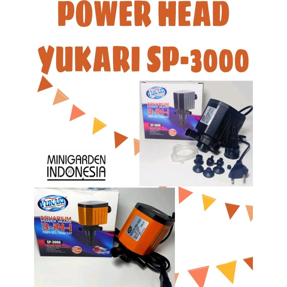 YUKARI SP-3000 POWER HEAD SUBMERSIBLE PUMP POMPA AIR CELUP AQUARIUM