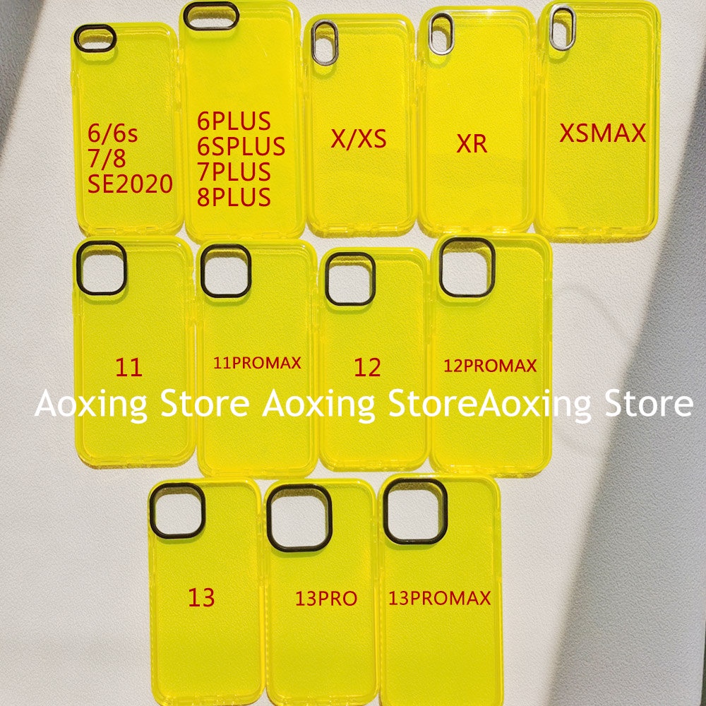 Casing Soft Case TPU + PC 12 Warna Neon Untuk IPhone 11 13 Pro Max