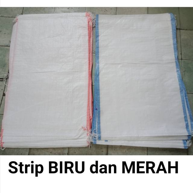 Jual KARUNG BERAS PUTIH SUSU POLOS 25 KG UKURAN 45X71 (ISI 50 LEMBAR