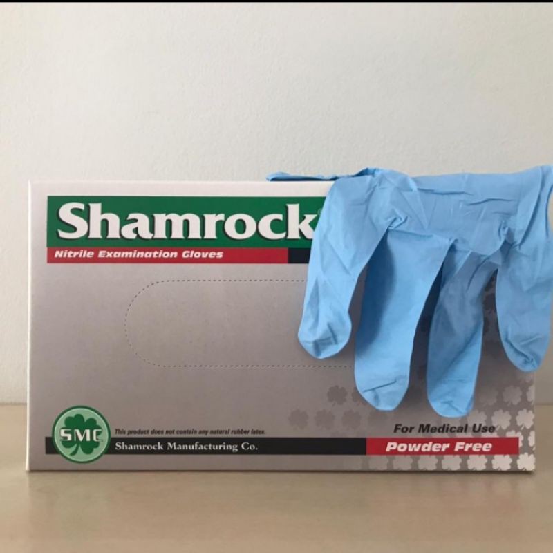 Shamrock nitrile/sarung tangan nitrile - Blue