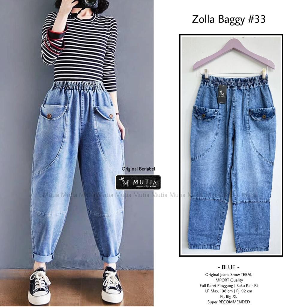 ZOLLA BAGGY #33 CELANA BOYFRIEND JEANS PASPOL HQ ORIGINAL MUTIA SOLO