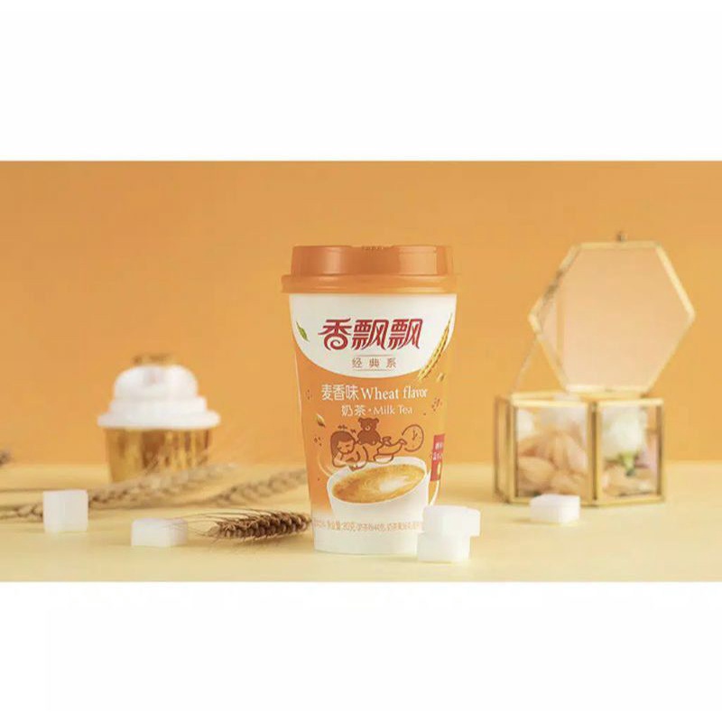 香飘飘奶茶Xiangpiaopiao milktea, milktea instant Tersedia 6 varian rasa