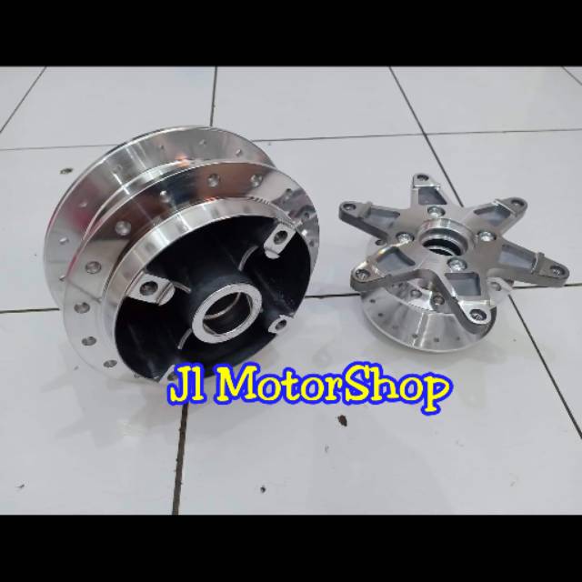 Tromol Set Supra GTR 150 - Tromol Depan Belakang Supra GTR 150 Chrome