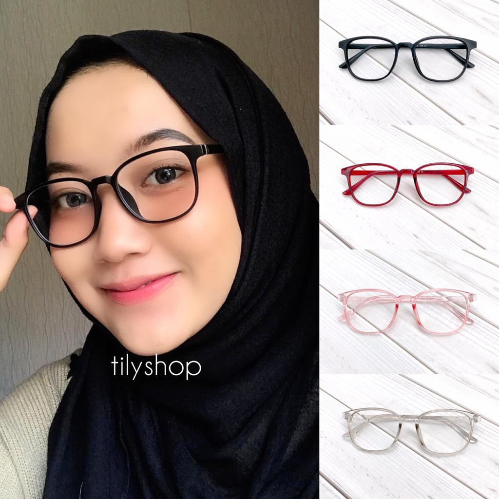 Frame Kacamata Minus Anti Radiasi 5086 Fashion K-Pop Square Pria Wanita Termurah