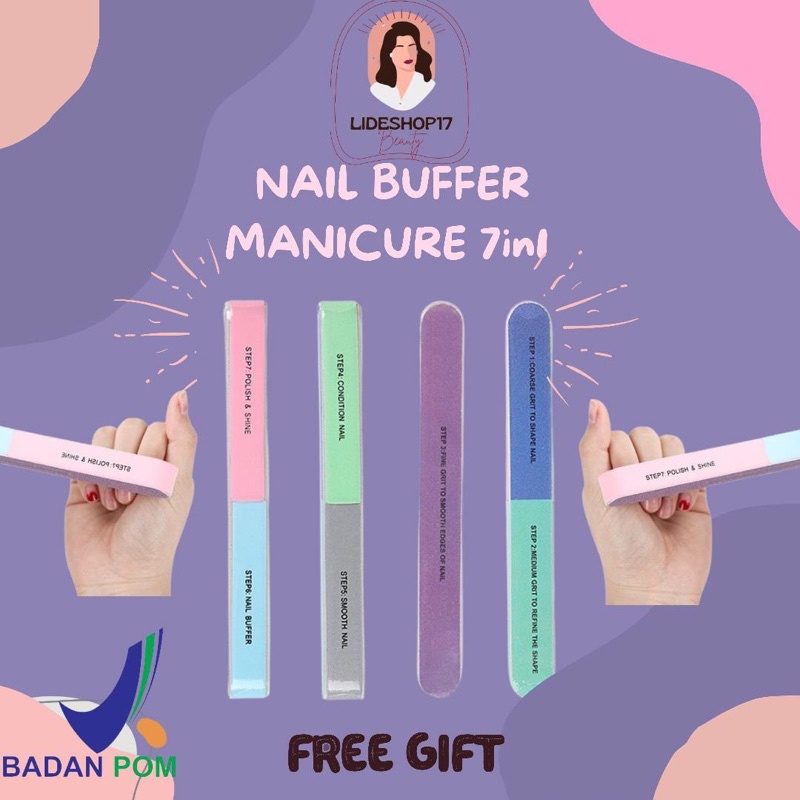 Alat Kikir Kuku / Nail Buffer Manicure 7 in 1