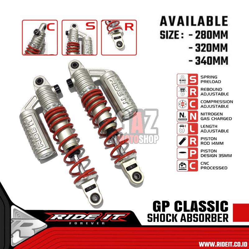 SHOCKBREAKER RIDE IT GP CLASSIC SHOCK TABUNG COPY KYB DOUBLE KLIK