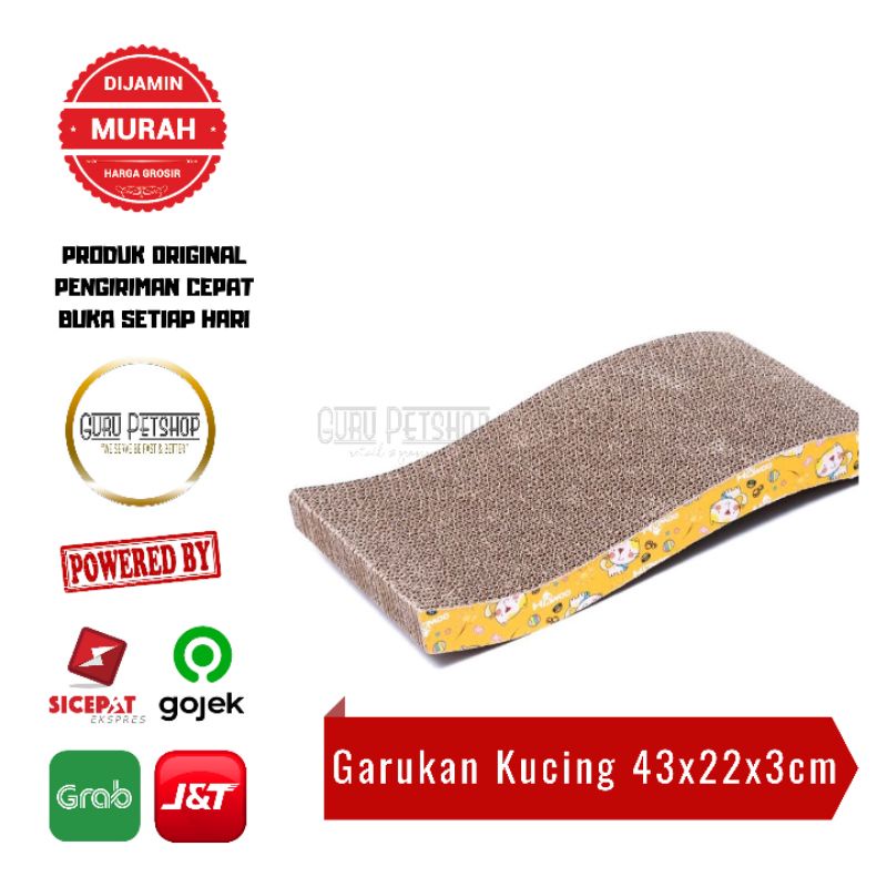 Papan Garukan Kucing Model Lengkung Cakar Kucing Cat Scratch Garukan Kucing CP 40