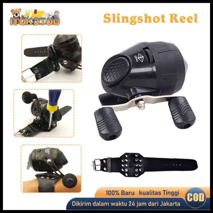 Gulungan Ketapel Paser Ikan Slingshot Reel Ketapel Gelang Reel