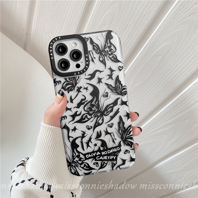 Soft Case Tpu Transparan Motif Butterfly Girl Untuk iPhone 11 13 12 pro Max 7 6 6s 8 plus XR X XS Max SE 2020