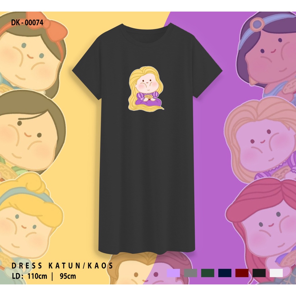 DRESS WANITA/DISNEY CHUBBY/DRESS SIMPLE/KATUN COMBADE 30S PREMIUM/BEST SELLER/REAL PICTURE