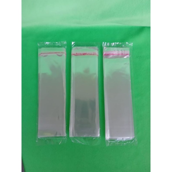 

100pcs PLASTIK OPP SEAL LEM SENDOK GARPU KUE ROTI 6x18