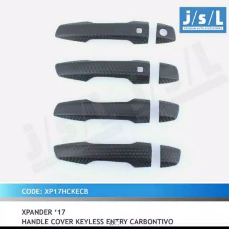 Cover handle all new Livina 2019/ xpander Keyless Hitam Chrome Carbon  jsl